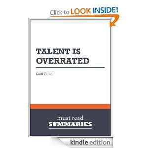 Summary Talent is overrated   Geoff Colvin What Really Separates 