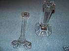 Vintage Tall crystal candle holders items in Omas Treasures and 