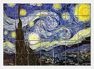 Starry Night by Vincent Van Gogh   this beautiful mural is composed 