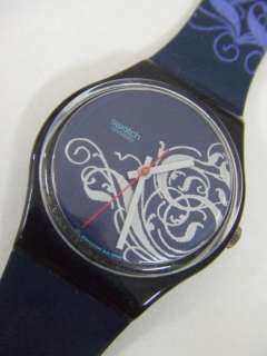 GB135 Swatch 1990 Tristan Blue Silver Authentic Classic  
