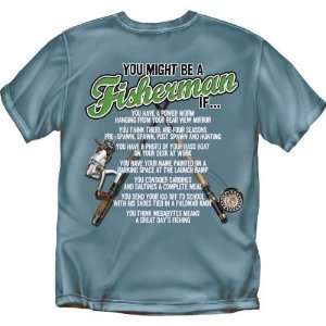  You Might Be A Fisherman T Shirt (Slate) Sports 