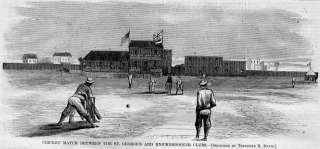 CRICKET MATCH 1868, ST. GEORGE AND KNICKERBOCKER CLUBS  
