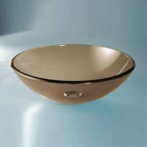RonBow 420102 L5 17 Round Vessel Sink in Tea Grey / Transparent 42010