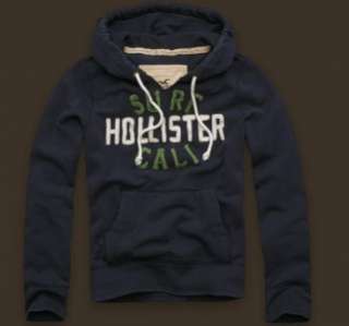 NEW Mens Hollister HOBSON PARK Logo Popover Hooded Sweatshirt   Size 