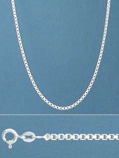 Sterling Silver 16 Box 2mm Chain Necklace High Polish Solid Italian 