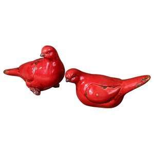  Uttermost Amon Birds in Red (Set of 2)