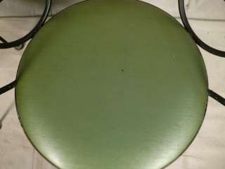 Pair Iron & Rush Decorative 1960s Patio Chairs (0563)r  