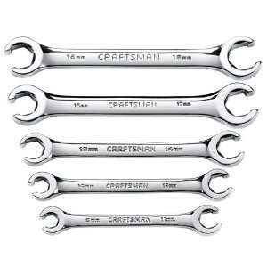  9 42013 5 PIECE POLISHED METRIC FLARE NUT WRENCH SET 