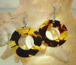 Oceania Faux Demi Blonde Tortoiseshell FH Earrings #1  