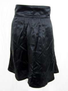 Miu Miu womens nero black silk flared skirt 38 $595 New  