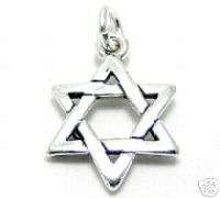 sterling silver JEWISH STAR OF DAVID charm 357  
