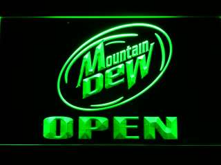 084 g Mountain Dew Beer OPEN Bar Neon Light Sign  