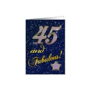 45th Birthday card for someone fabulous Card