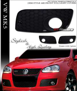 06 09 MKV GTI JETTA HONEYCOMB STYLE ABS FOG LIGHTS COVER GRILL EURO 