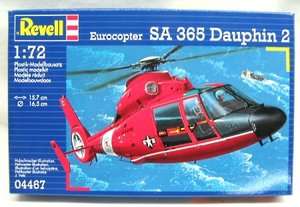 REVELL 1/72 SCALE EUROCOPTER SA 365 DAUPHIN 2 PLASTIC MODEL HELICOPTER 