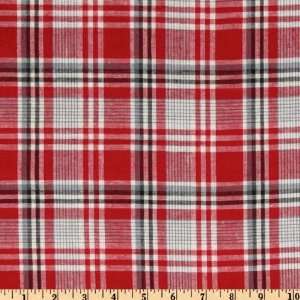  58 Wide Cotton Plaid Shirting Colton White/Yellow/Red Fabric 