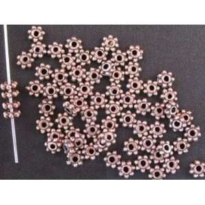  #4806 4mm Copper Daisy Spacers   25 beads Arts, Crafts 
