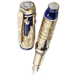   Barbiere Fountain Pen Yellow Gold With Stones Extra