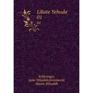   Yehuda. 01 ayim Yehudah,Greenwald, Hayim Yehudah Schlesinger Books