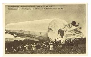 Zeppelin II Airship Crash At Goppingen 1909 Postcard  
