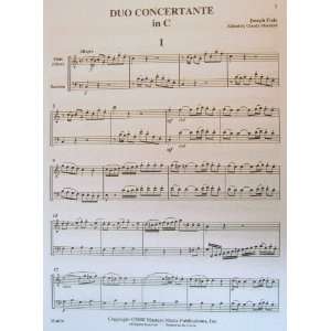   Concertante in C for Flute (or Oboe) and Bassoon Joseph Fiala Books