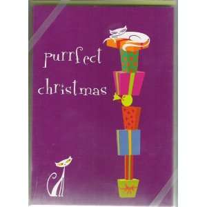  Shag Christmas Cat Card Set Purrfect Christmas 