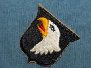 PATCH WW2 US ARMY 101ST AIRBORNE INFANTRY DIV KHAKI CUTEDGE COTTON 