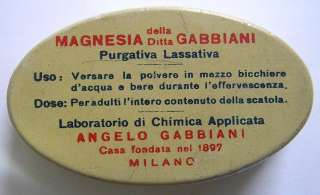 OXON GABBIANI TIN BOX PHARMACY ALUMINUM c1935 ITALY  