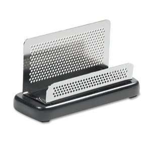   Distinctions Business Card Holder, Capacity 50 2 1/4 x 4 Cards, Black