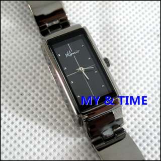 NEW Stainless Steel Rectangle Lady Womens Wrist Watch  