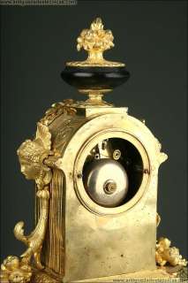 French Mantle Clock. Gilded Bronze. 19th century  