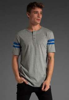 RVCA Austin Henley w/ Striped Print Sleeves in Athletic Heather  