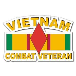 US Army 5th Infantry Division Vietnam Combat Veteran with Ribbon Decal 