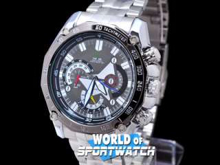 WEIDE Watch 3 Decorative Dials Steel Quartz Wrist Watch Man Watch 