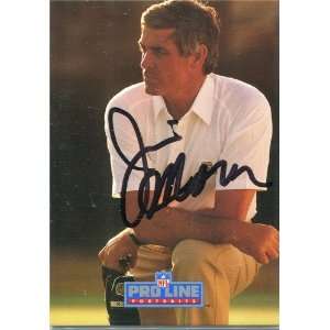  Jim Mora Autographed/Signed 1991 Pro Line Card Sports 
