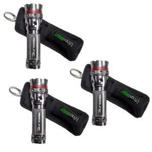   Redline 220 Lumens LED Flashlight (Lot of 3) #5557 with 3 Holsters