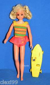   Barbie Skipper DRAMATIC NEW LIVING FLUFF #1143 w/ PLASTIC SKATEBOARD