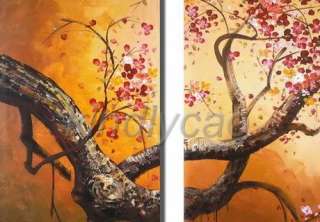 Framed Cherry Blossom Flowers Huge Set Oil Painting Handmade Canvas 