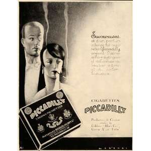   Cigarettes Carreras Art Deco   Original Print Ad