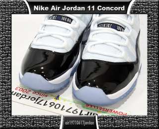 2011 Nike Air Jordan XI 11 Retro White Black Concord US 9~12 DS 100% 