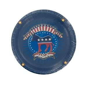  24 Packs of election time democrat 8 count 7 inch round 