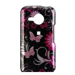  Pink Flower/Butterfly Design Hard Case for HTC Droid Eris 
