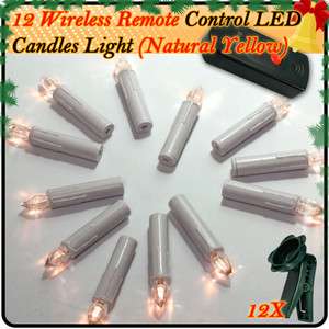 12 X Natrual Color Christmas Birthday Party Wireless Remote LED Candle 