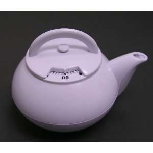  White Teapot Shaped 60 Minutes Mechanical Timer Kitchen 