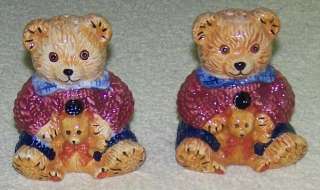 Salt & Pepper Shakers *Teddy Bear with teddy bear* New  