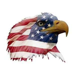  Patriotic Eagle Head Decal Facing Right   16 h 