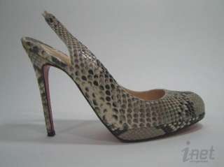   Louboutin Beige/Brown Python Snakeskin Pumps Heels Shoes Sz 7 $1275