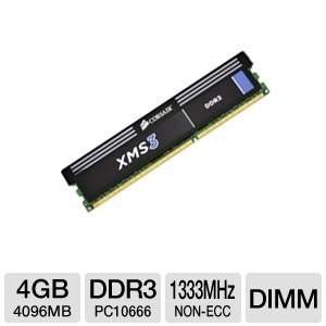  Corsair CMX4GX3M1A1333C9 XMS3 4GB DDR3 RAM Bundle 