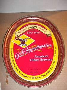 VINTAGE YUENGLING BEER POTTSVILLE PA LAGER TRAY NOS  