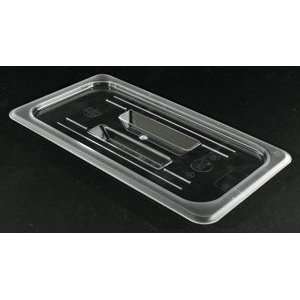  1/3 Size Food Pan Lid with Handle   Clear Polycarbonate 